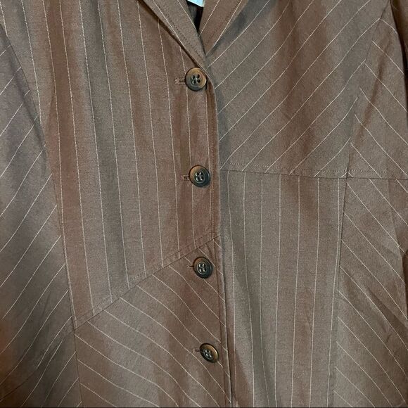 NWT! J.Jill brown linen and cotton blend blazer - Picture 13 of 13